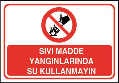 Sıvı Madde Yangınlarında Su Kullanmayın
