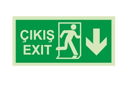 Exit çıkış Aşağı Ok Lümen