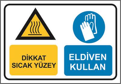Dikkat Sıcak Yüzey, Eldiven Kullan