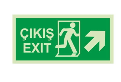 Çıkış Exit Sağ Üst Ok Lümen