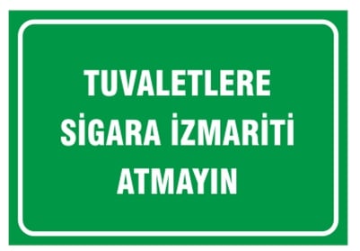 Tuvaletlere Sigara İzmariti Atmayın