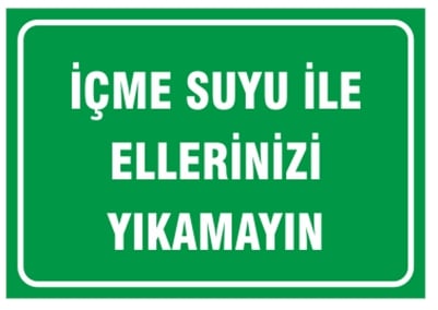İçme Suyu İle Ellerinizi Yıkamayın