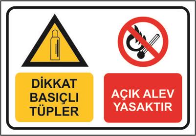 Dikkat Basınçlı Tüpler Açık Alev Yasaktır