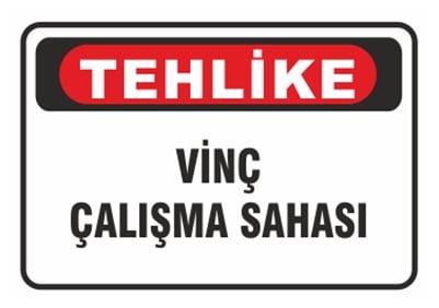 Tehlike Vinç Çalışma Sahası