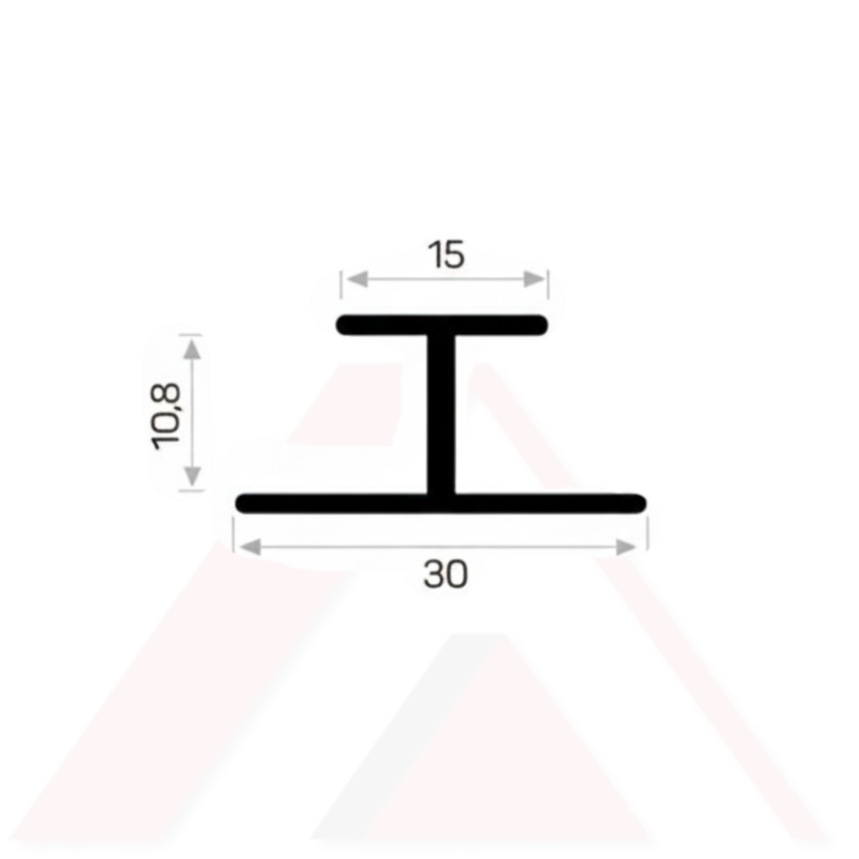 10 MM ALUMİNNYUM H ARA BÖLME PROFİLİ 