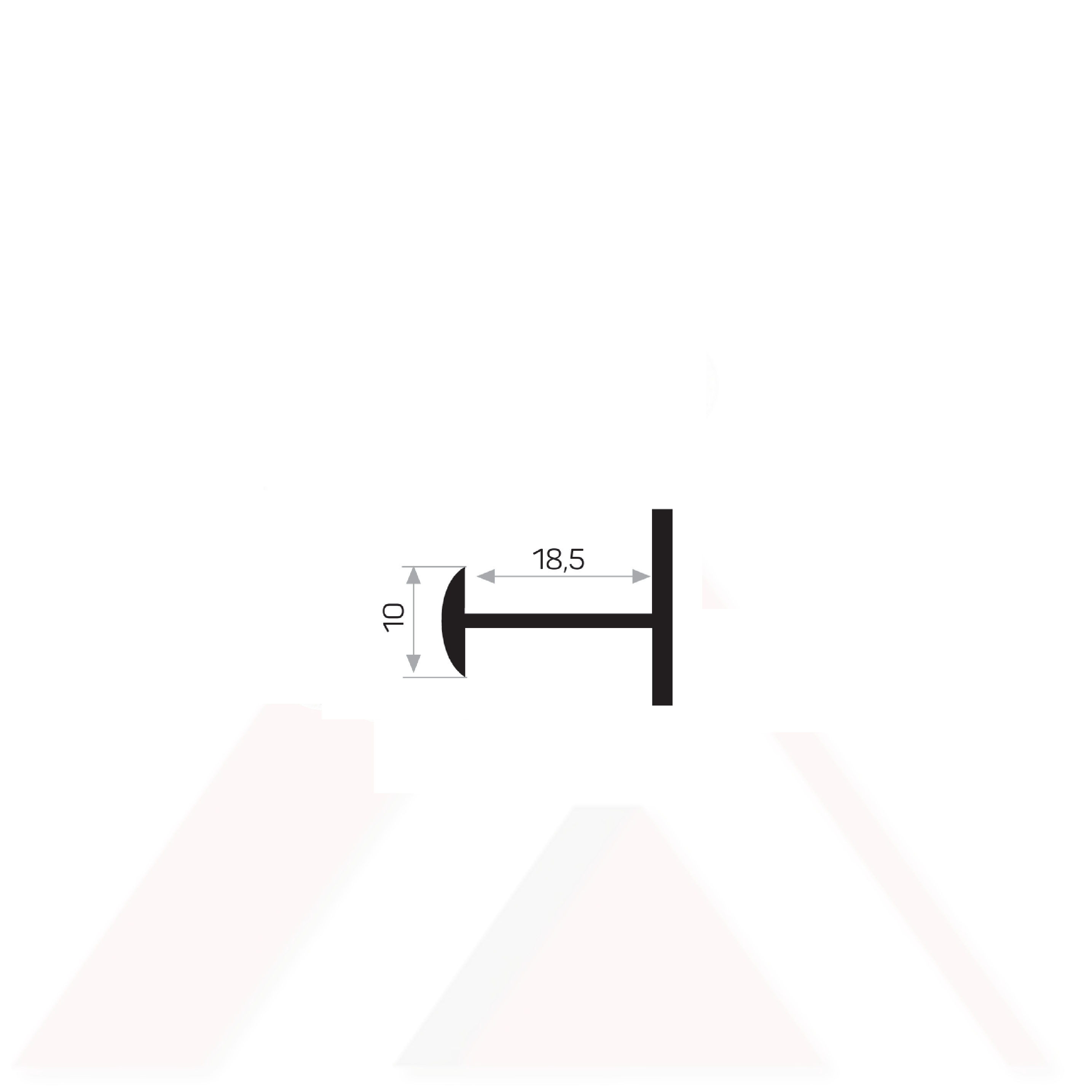 18,5 MM ALUMİNNYUM H ARA BÖLME PROFİLİ 