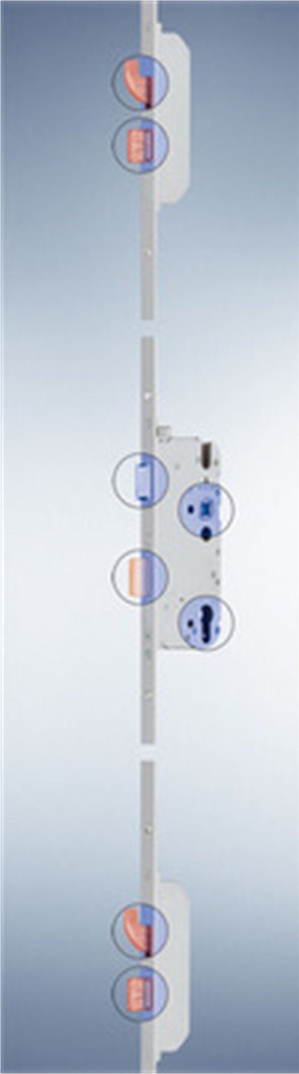 4 NOKTADAN EMNİYETLİ GÜVENLİKLİ  SECURY KİLİTLİ KAPI İSPANYOLETİ 24 mm LAMA