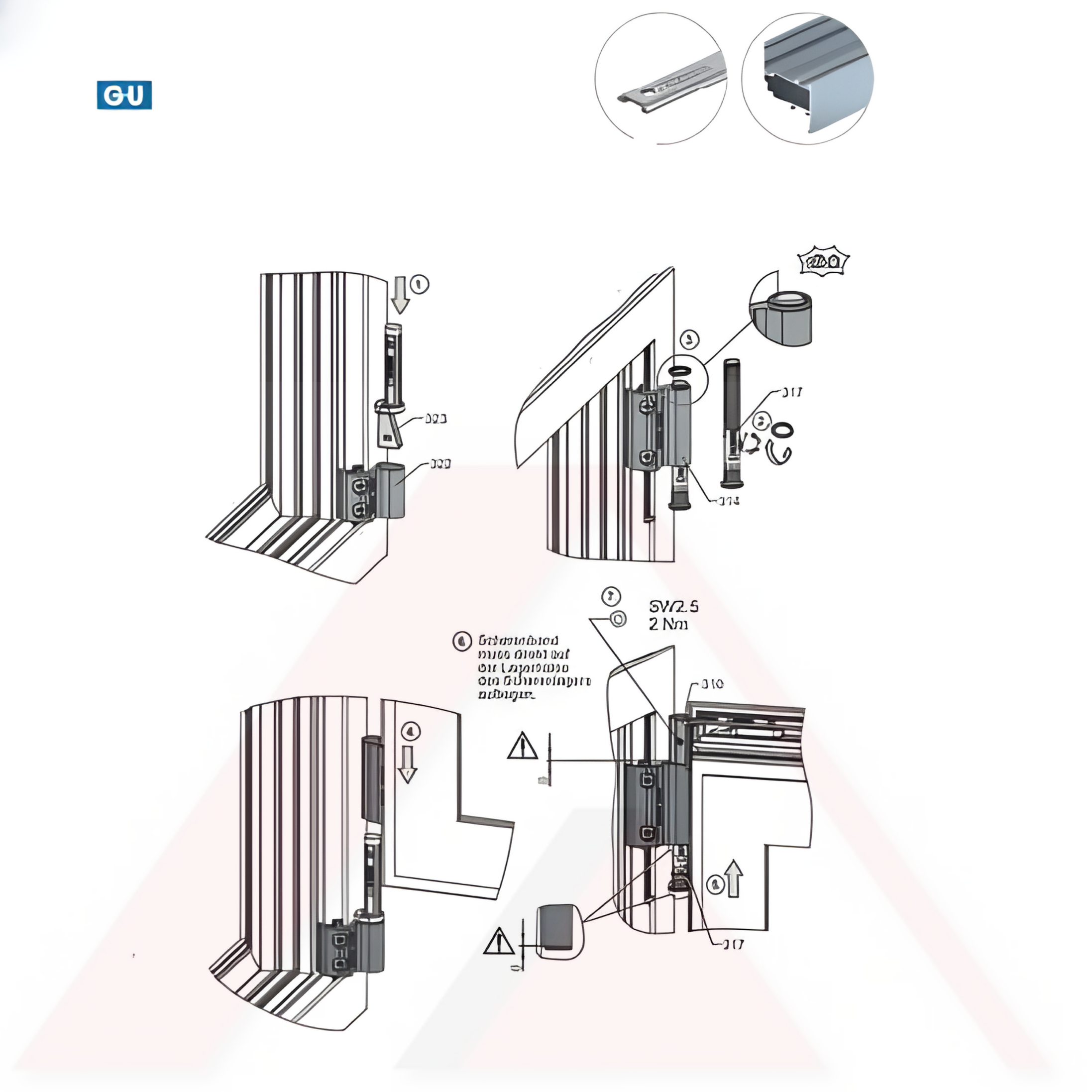 Aluminyum Çift Açılım Takımı Tij Kanallı Sistemlere Göre G-U ALUJET-506