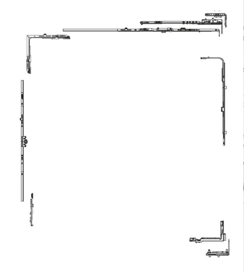 Aluminyum Gizli Menteşeli Çift Açılım Takımı Pvc Kanallı Aluminyumlar için 