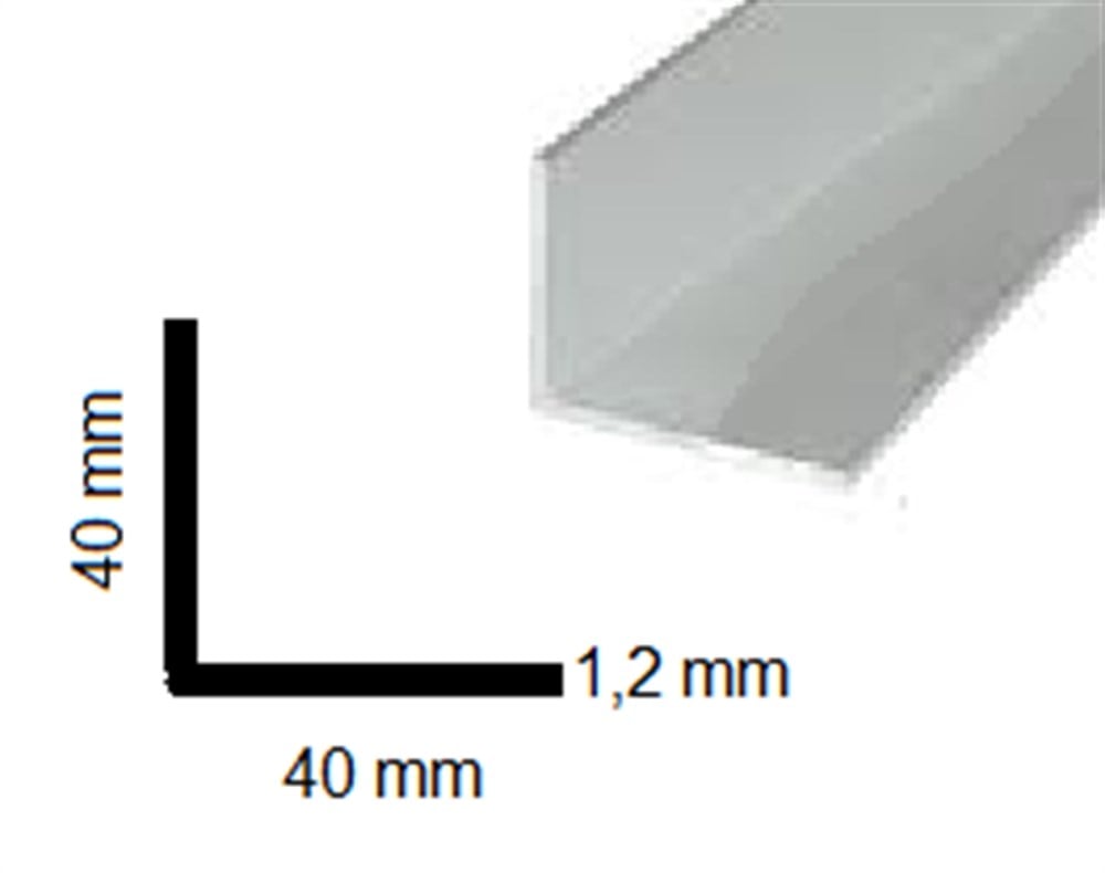 Aluminyum Köşebent 40x40 mm
