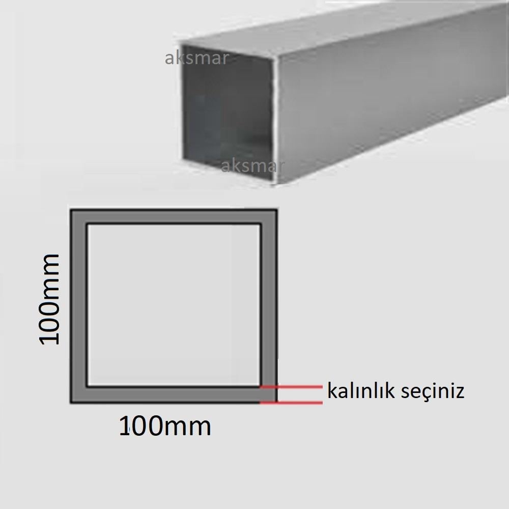Aluminyum Kutu Profil 100x100