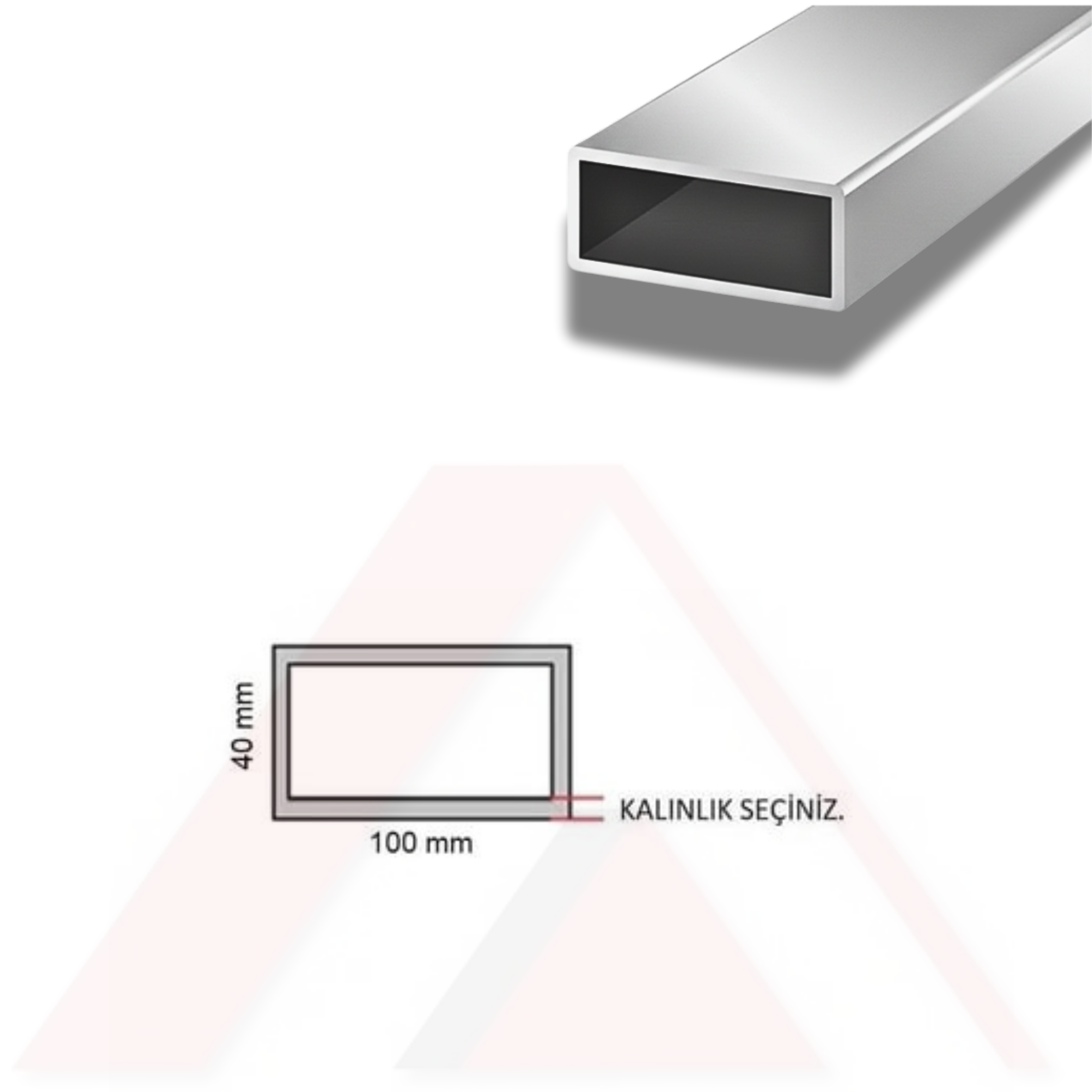 Aluminyum Kutu Profil 100x40