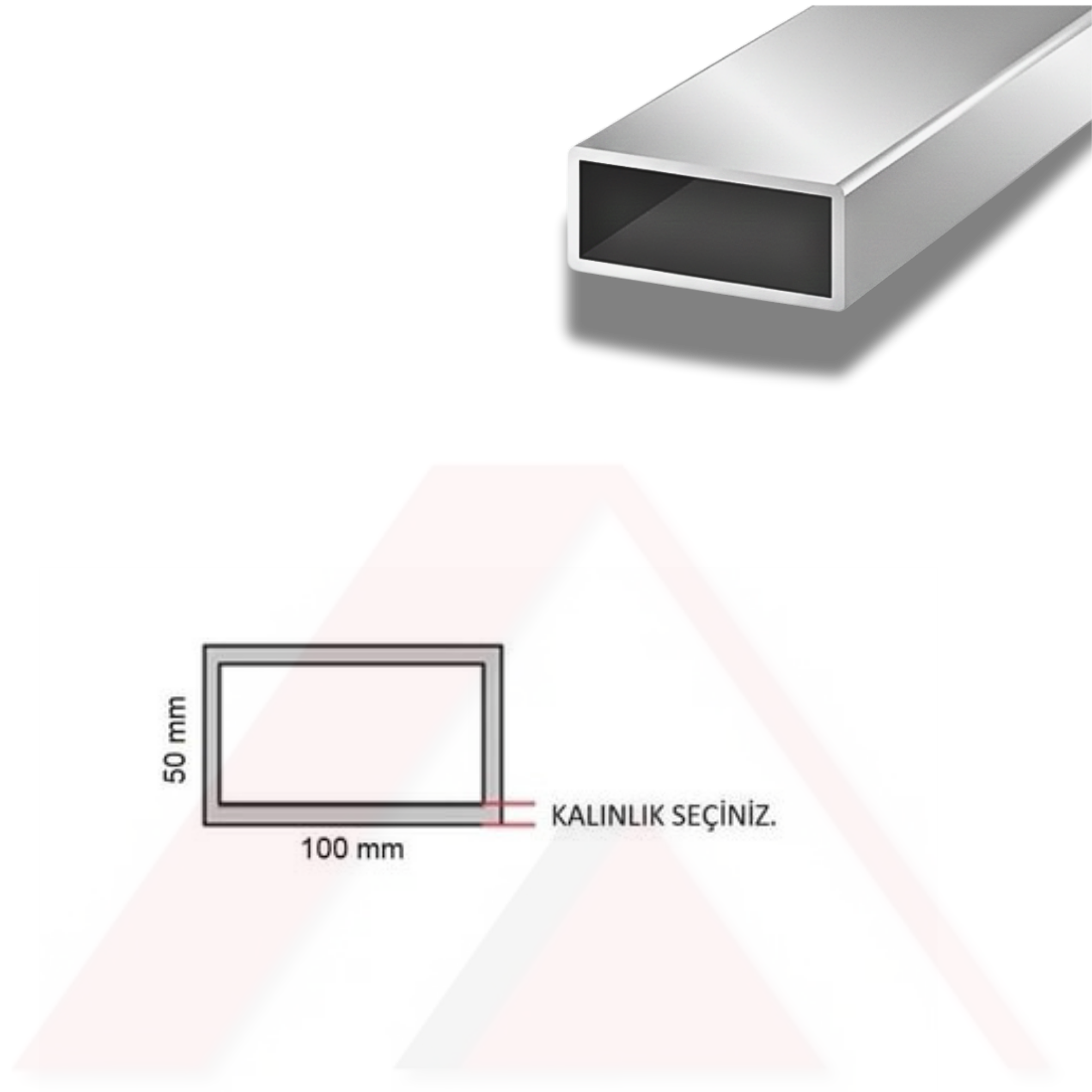 Aluminyum Kutu Profil 100x50