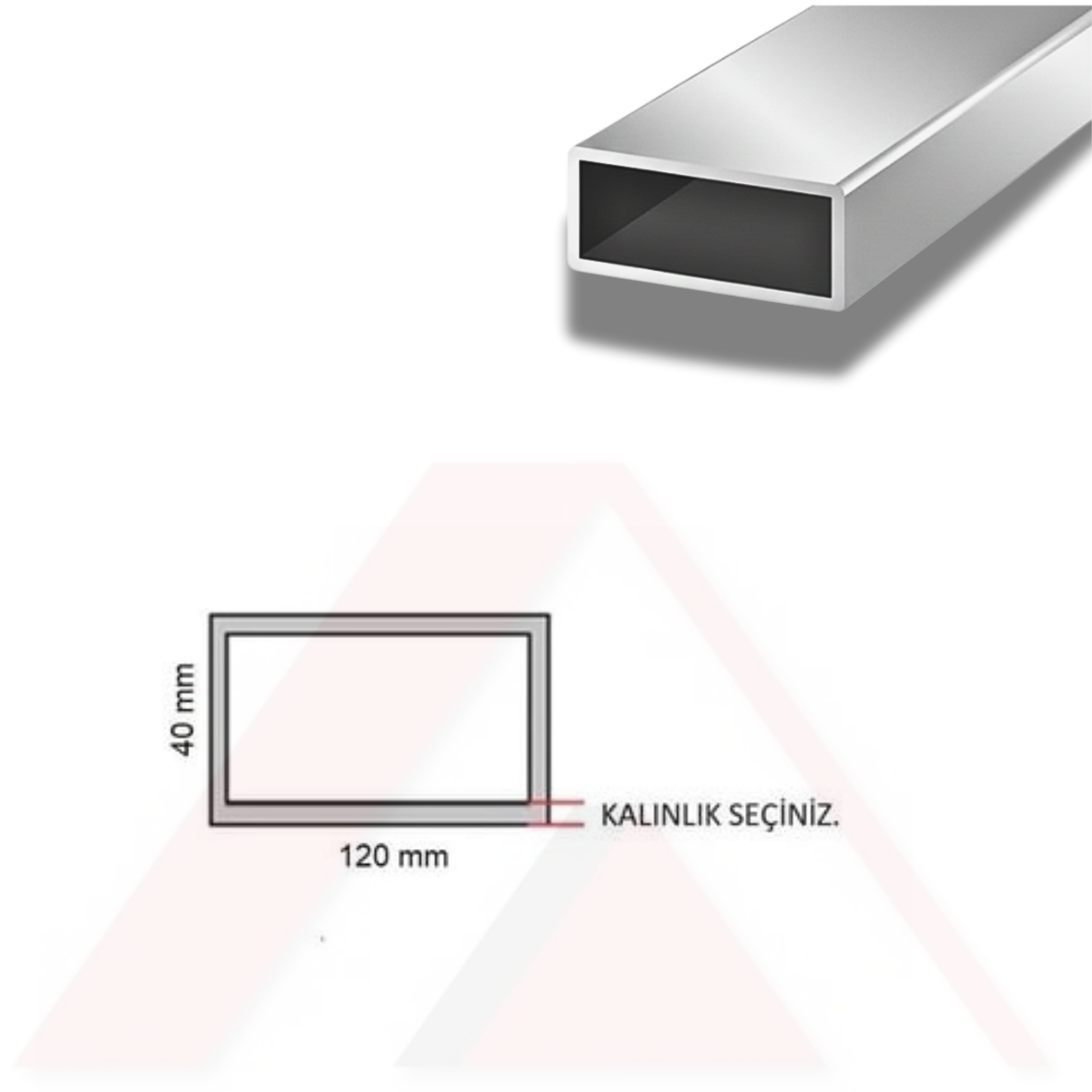 Aluminyum Kutu Profil 120x40