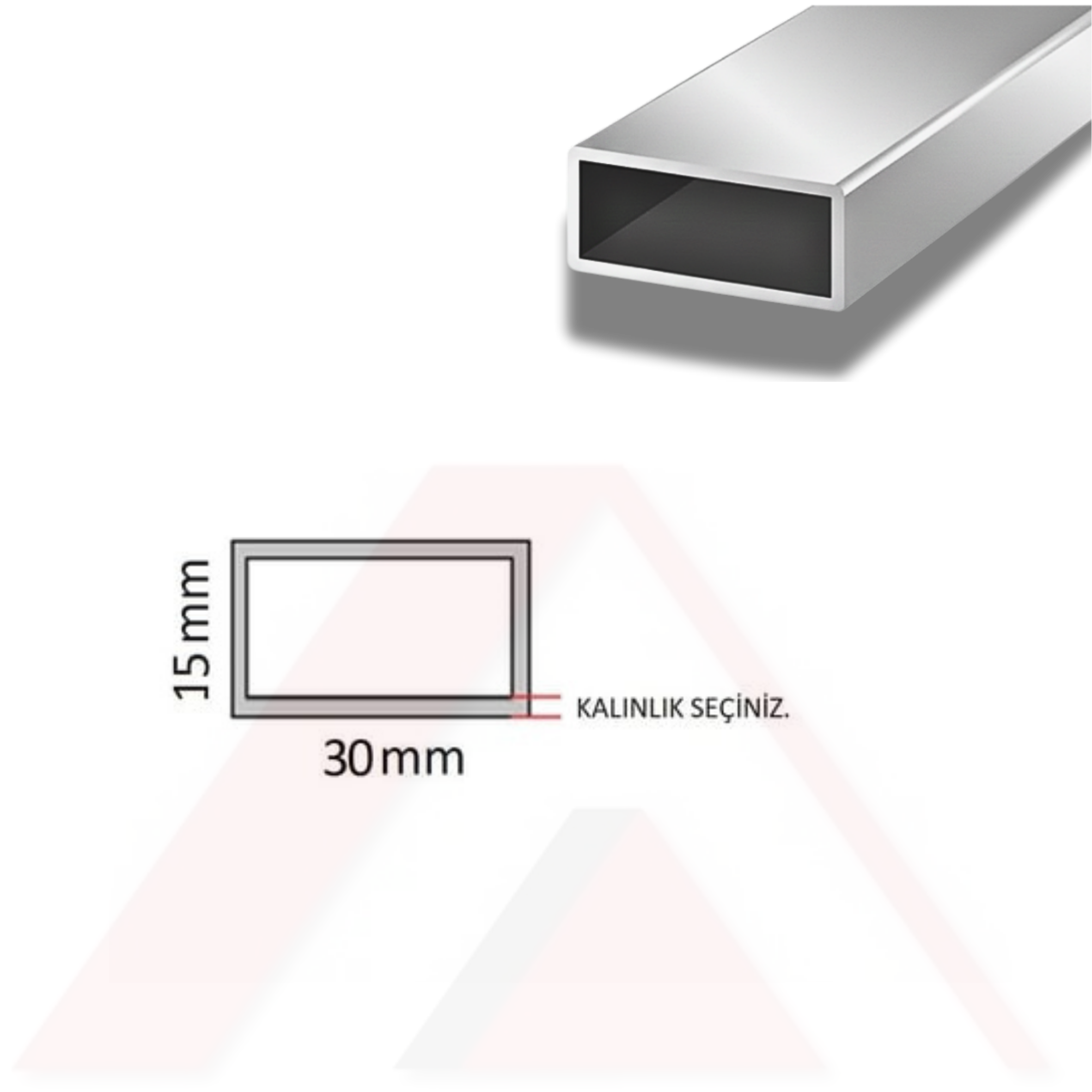 Aluminyum Kutu Profil 30x15