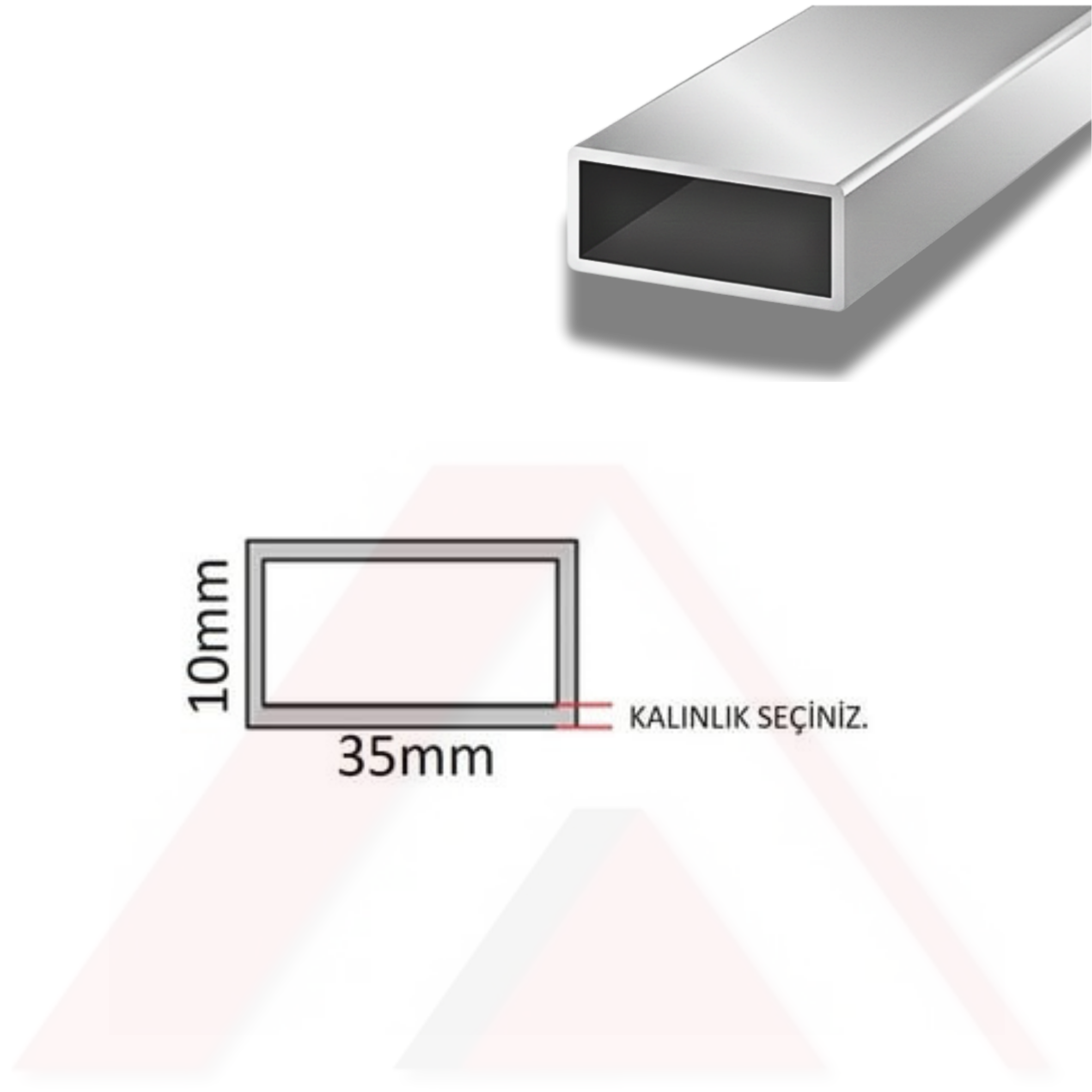 Aluminyum Kutu Profil 35x10