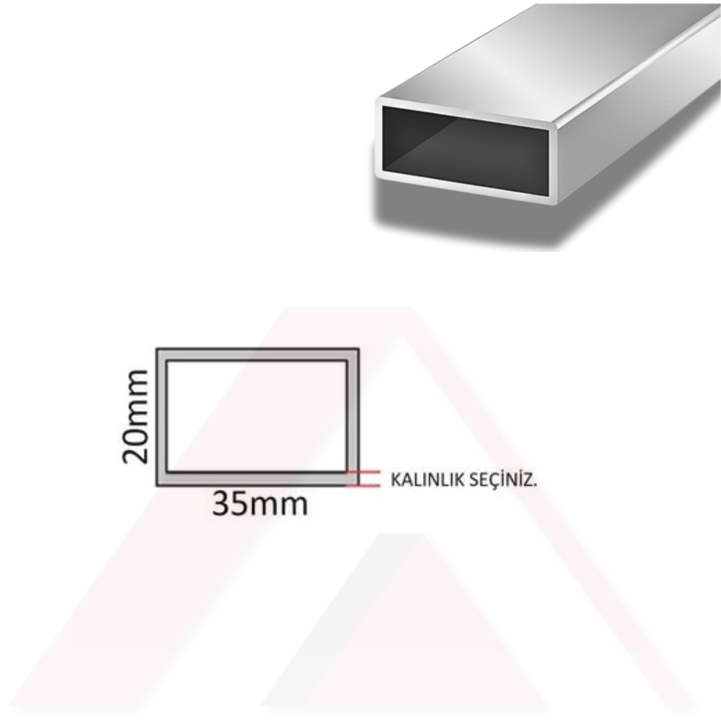 Aluminyum Kutu Profil 35x20