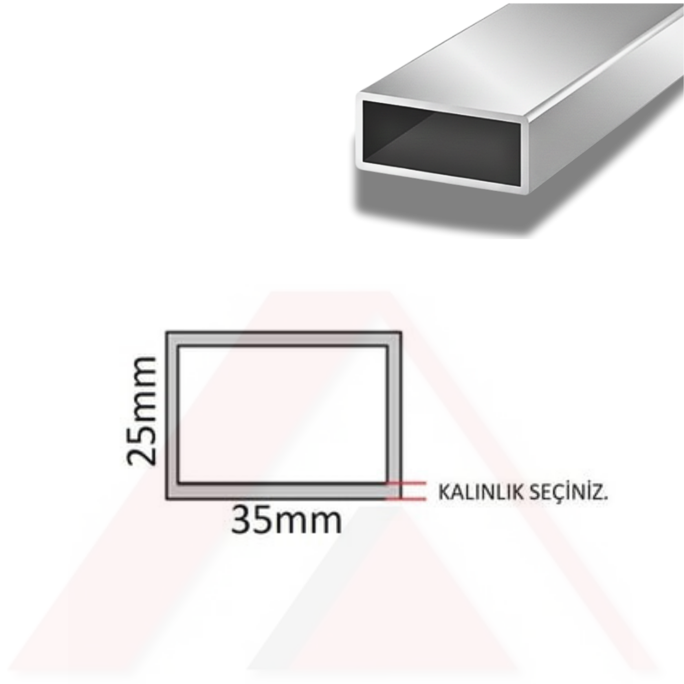 Aluminyum Kutu Profil 35x25