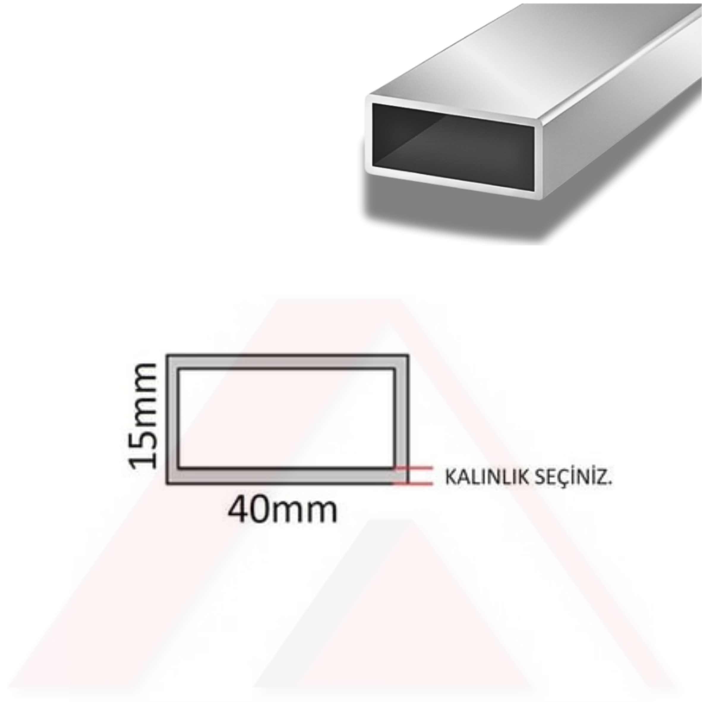 Aluminyum Kutu Profil 40x15