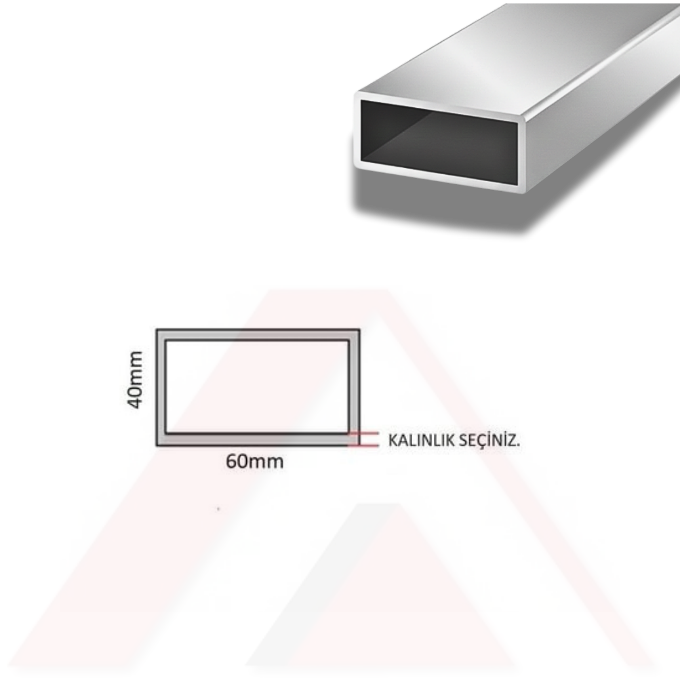 Aluminyum Kutu Profil 60x40