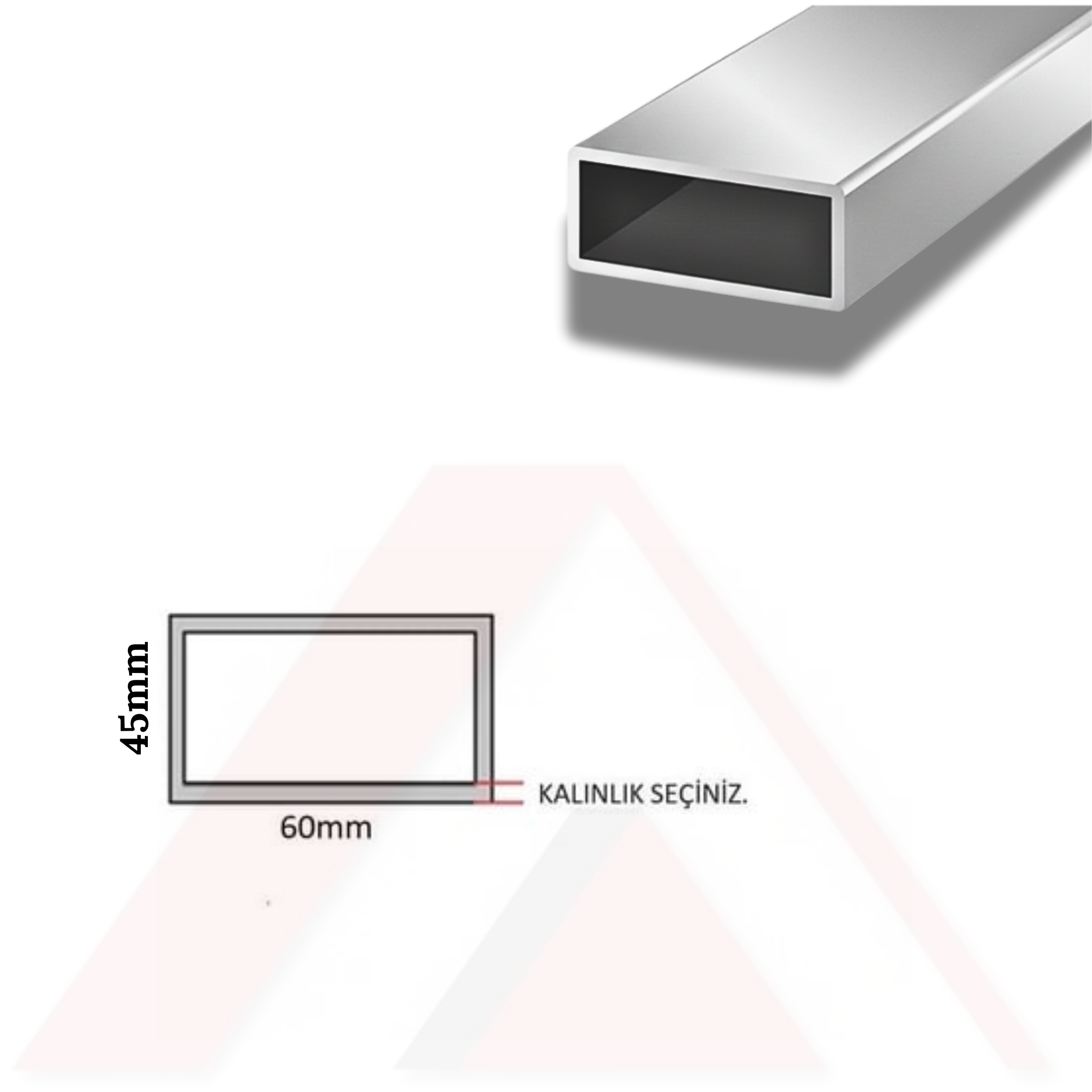 Aluminyum Kutu Profil 60x45