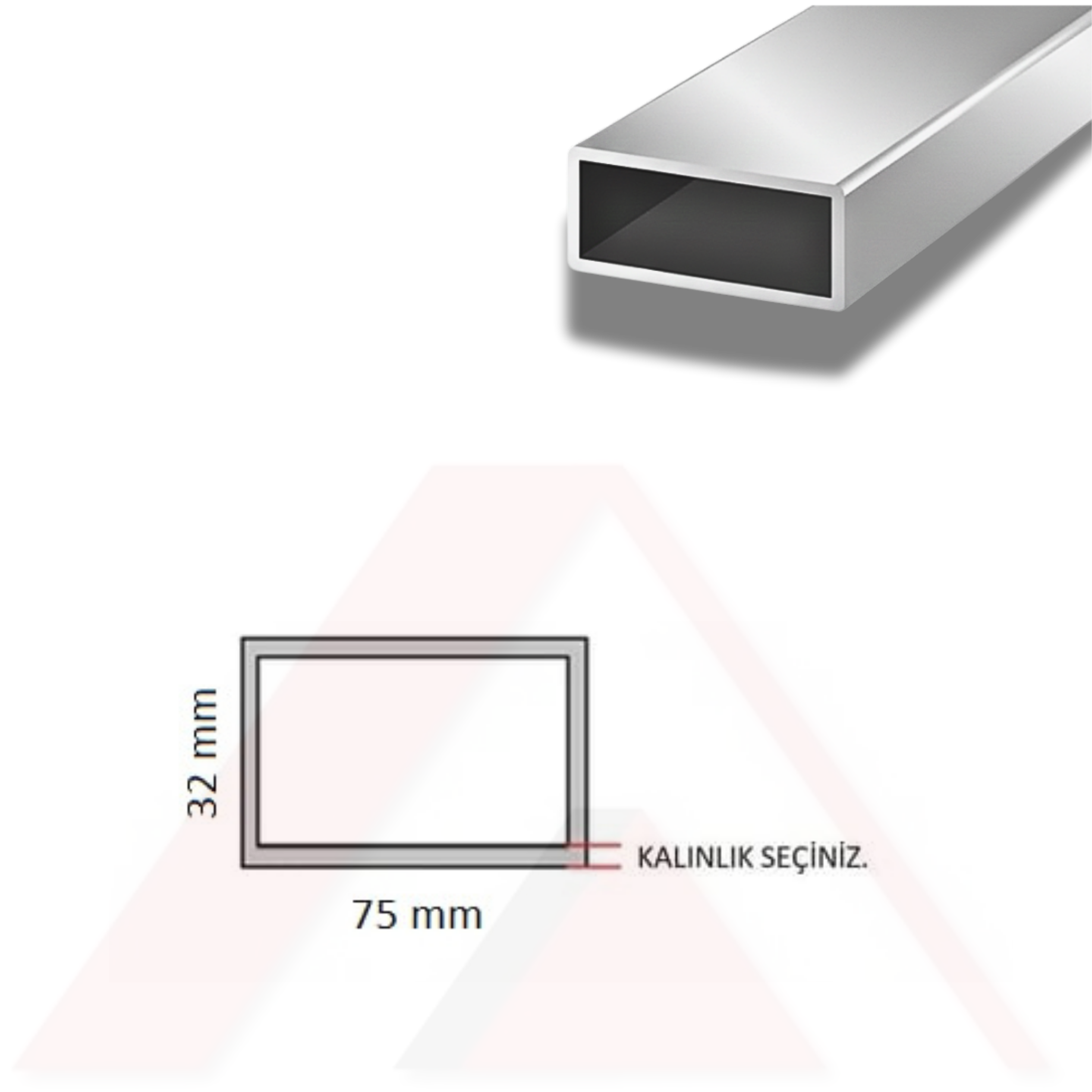 Aluminyum Kutu Profil 75x32