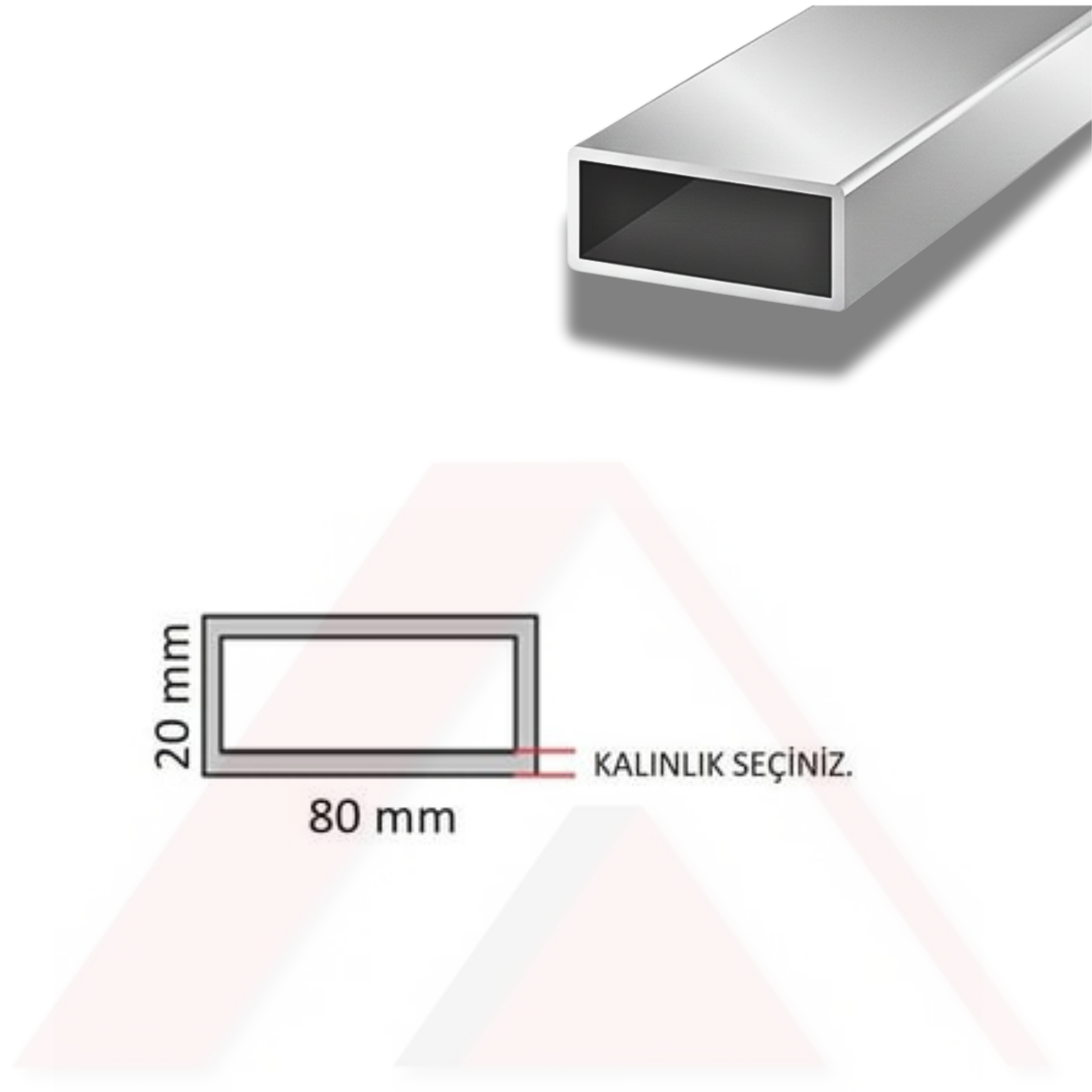 Aluminyum Kutu Profil 80x20
