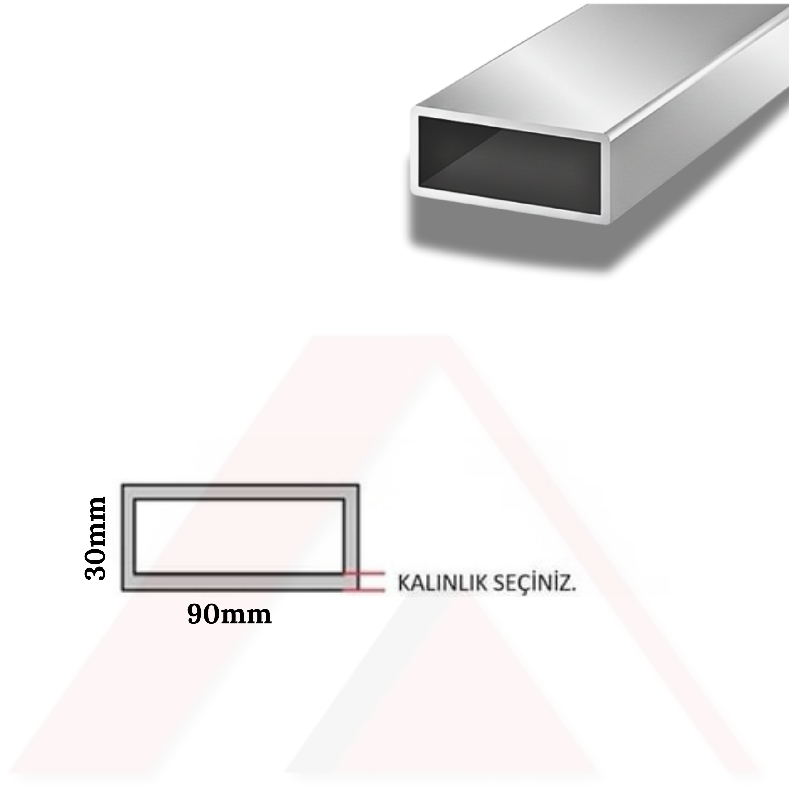 Aluminyum Kutu Profil 90x30