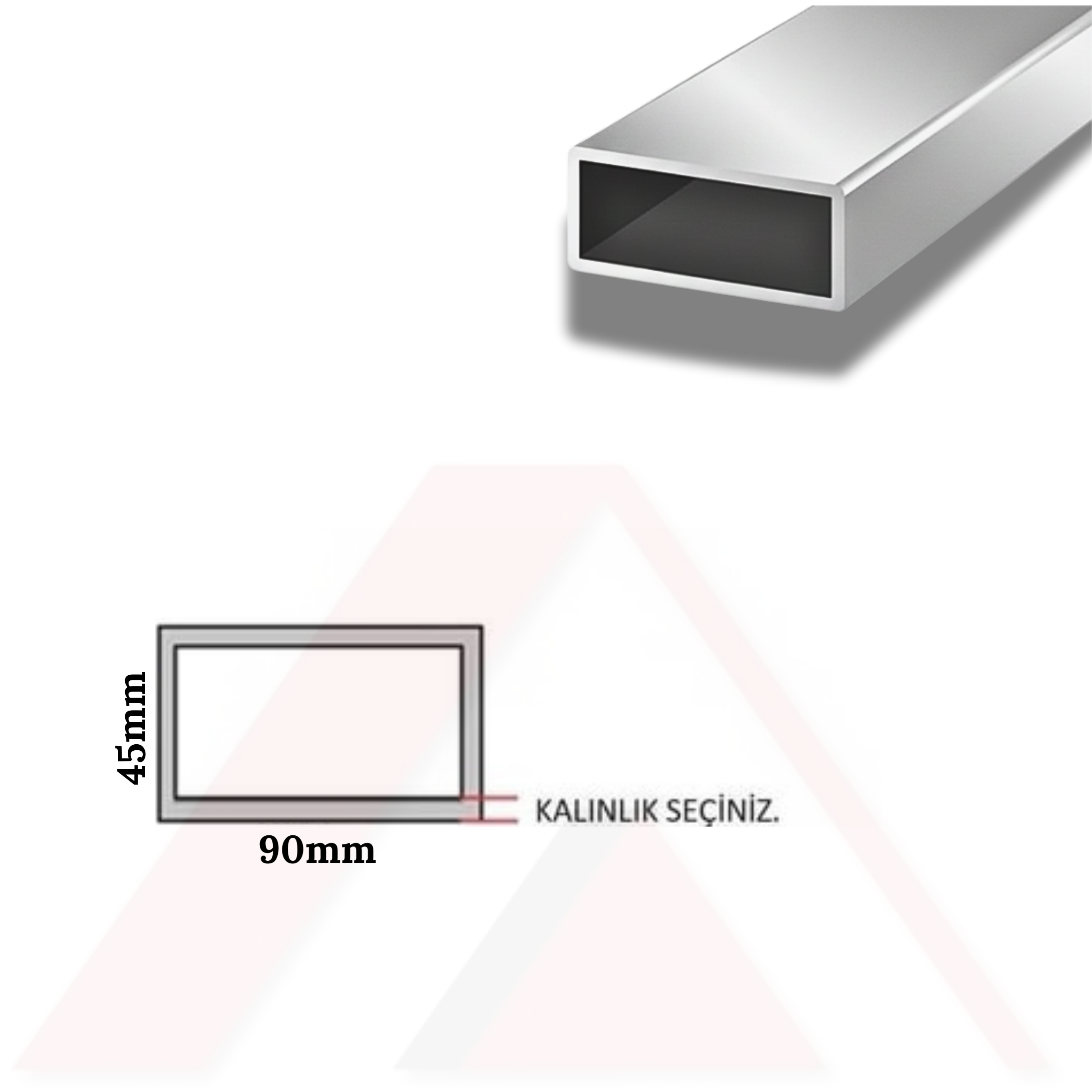 Aluminyum Kutu Profil 90x45