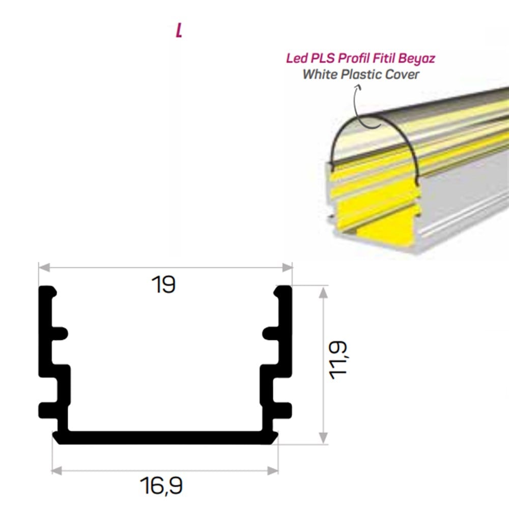 ALUMİNYUM LED PROFİLİ 7314