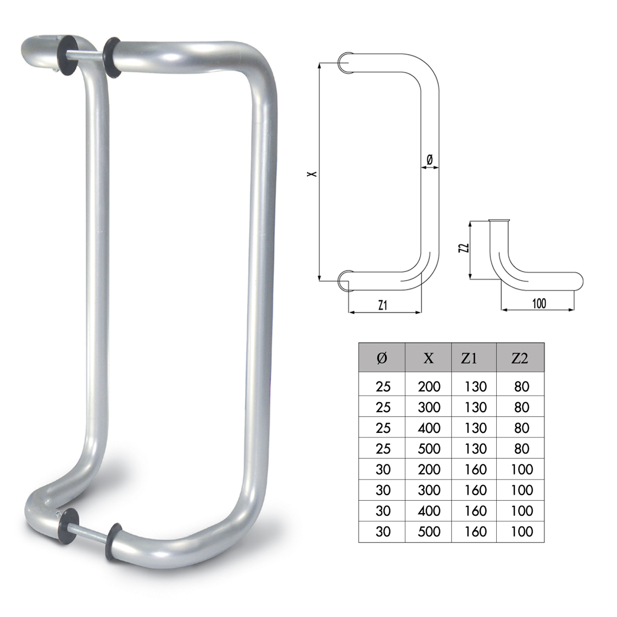 ALUMİNYUM LÜKS BORU KOL