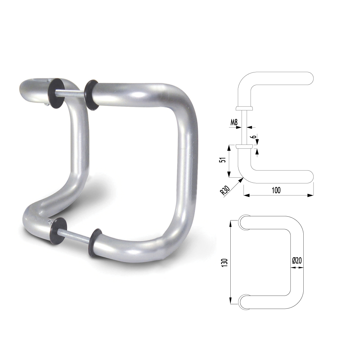 ALUMİNYUM MİNİ LÜKS BORU KOL