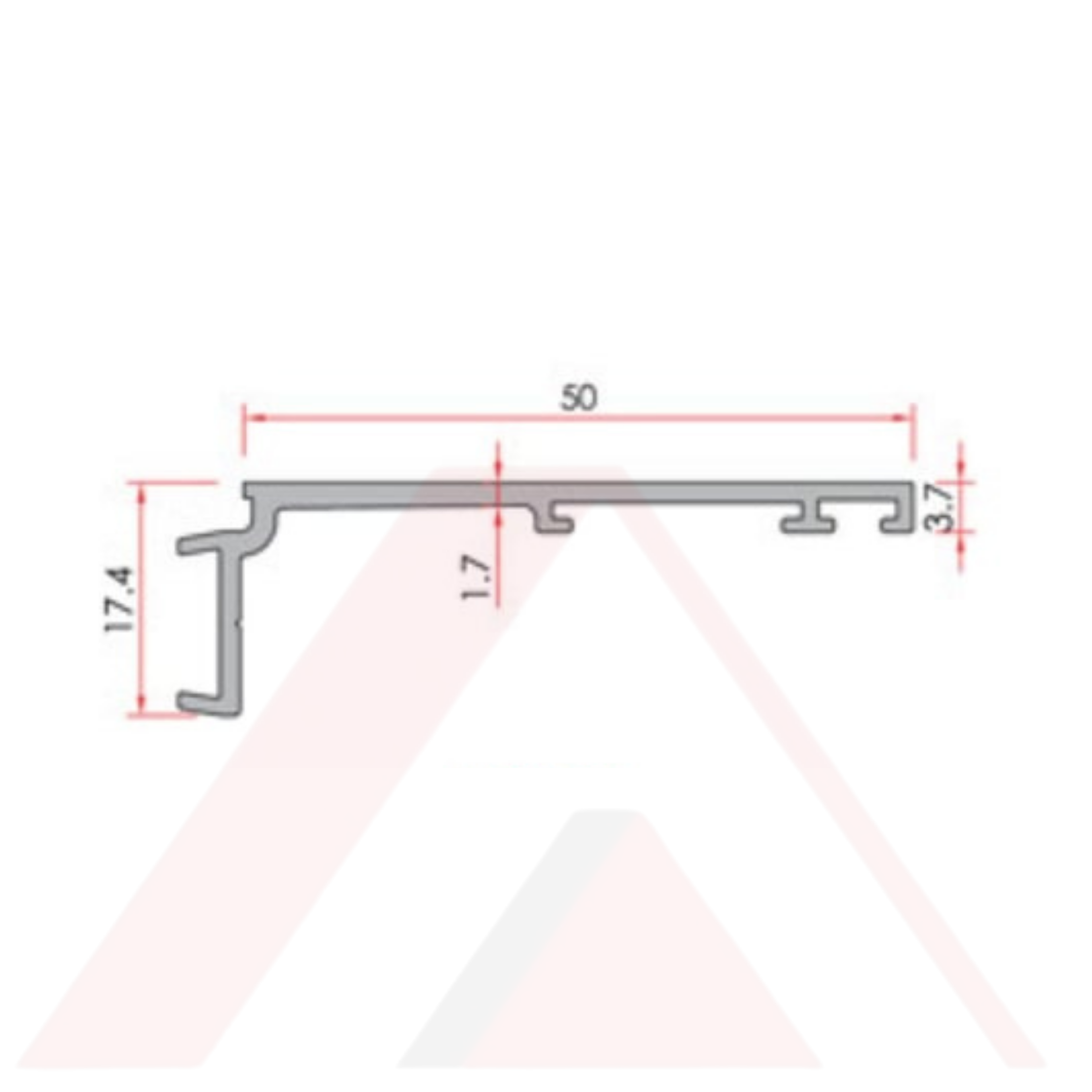 ALUMİNYUM PERVAZ 50 mm