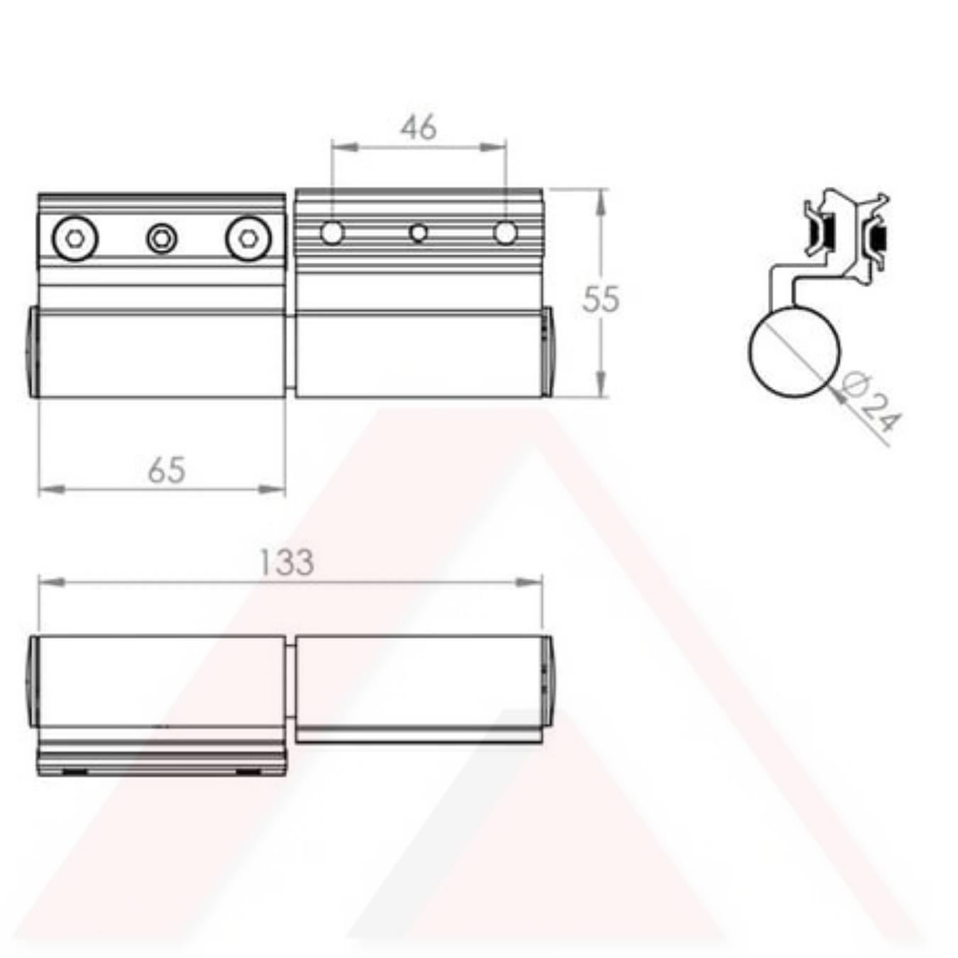 ALUMİNYUM SİSTEM KAPI MENTEŞE EURO KANALLI AYARLANABİLİR