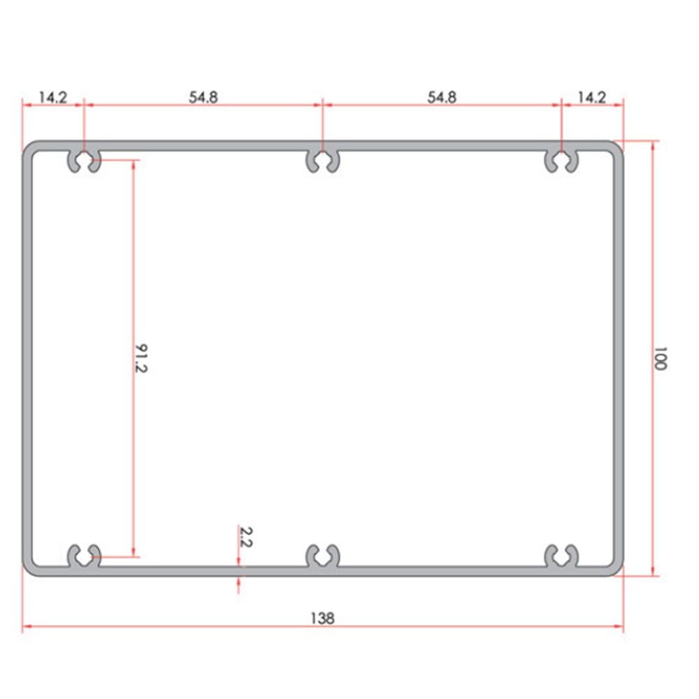 ALUMİNYUM TENTE KUTU PROFİLİ 100X138 mm