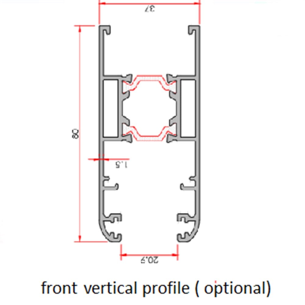 AS55 PVC KANALLI ALIN KİLİT PROFİLİ 