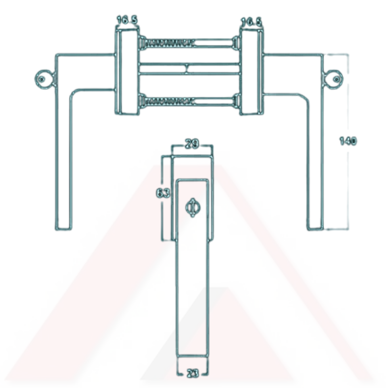 ATLAS ÇİFT TARAF ANAHTARLI (KİLİTLİ)  ROZETSİZ KOL