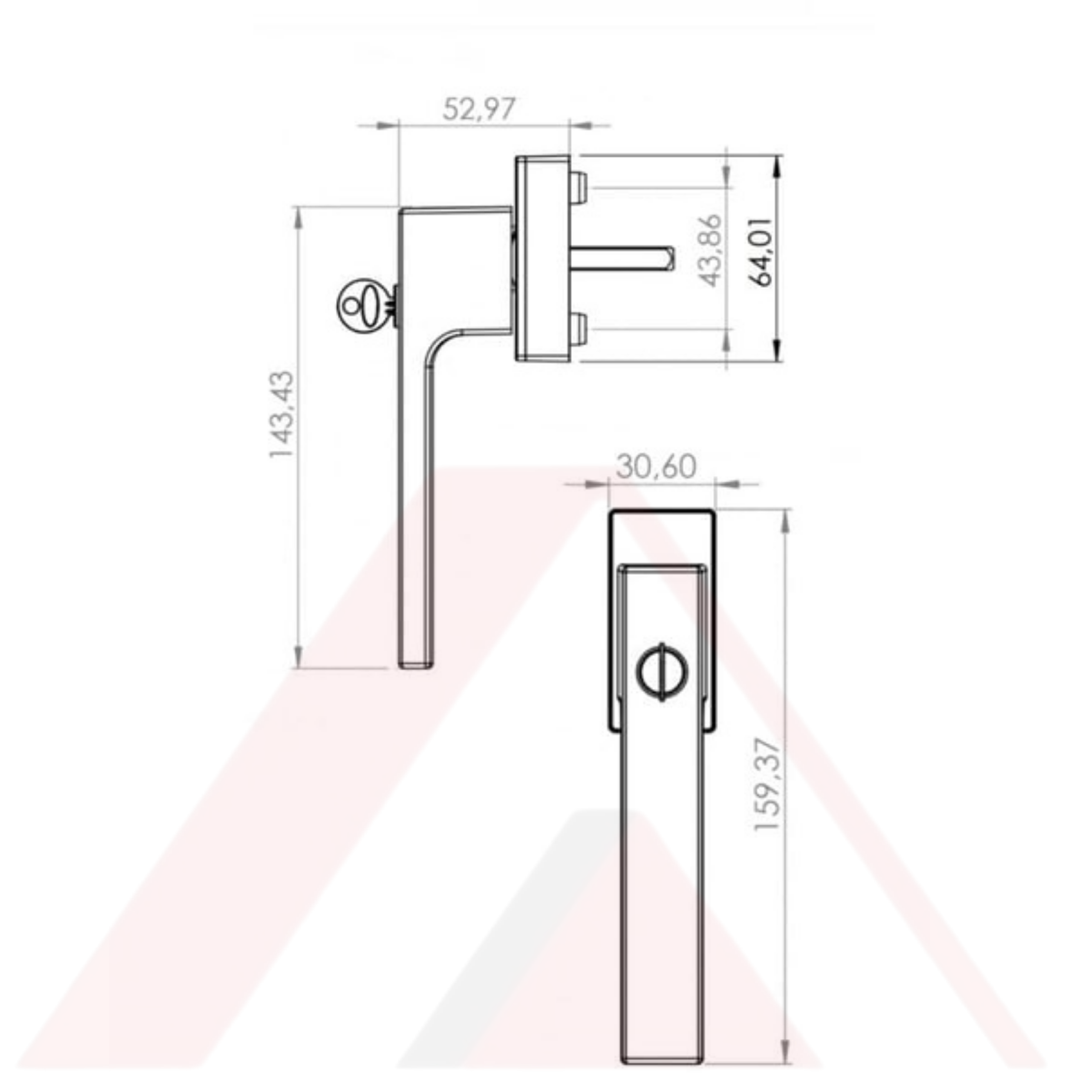 ATLAS KİLİTLİ PENCERE KOLU 