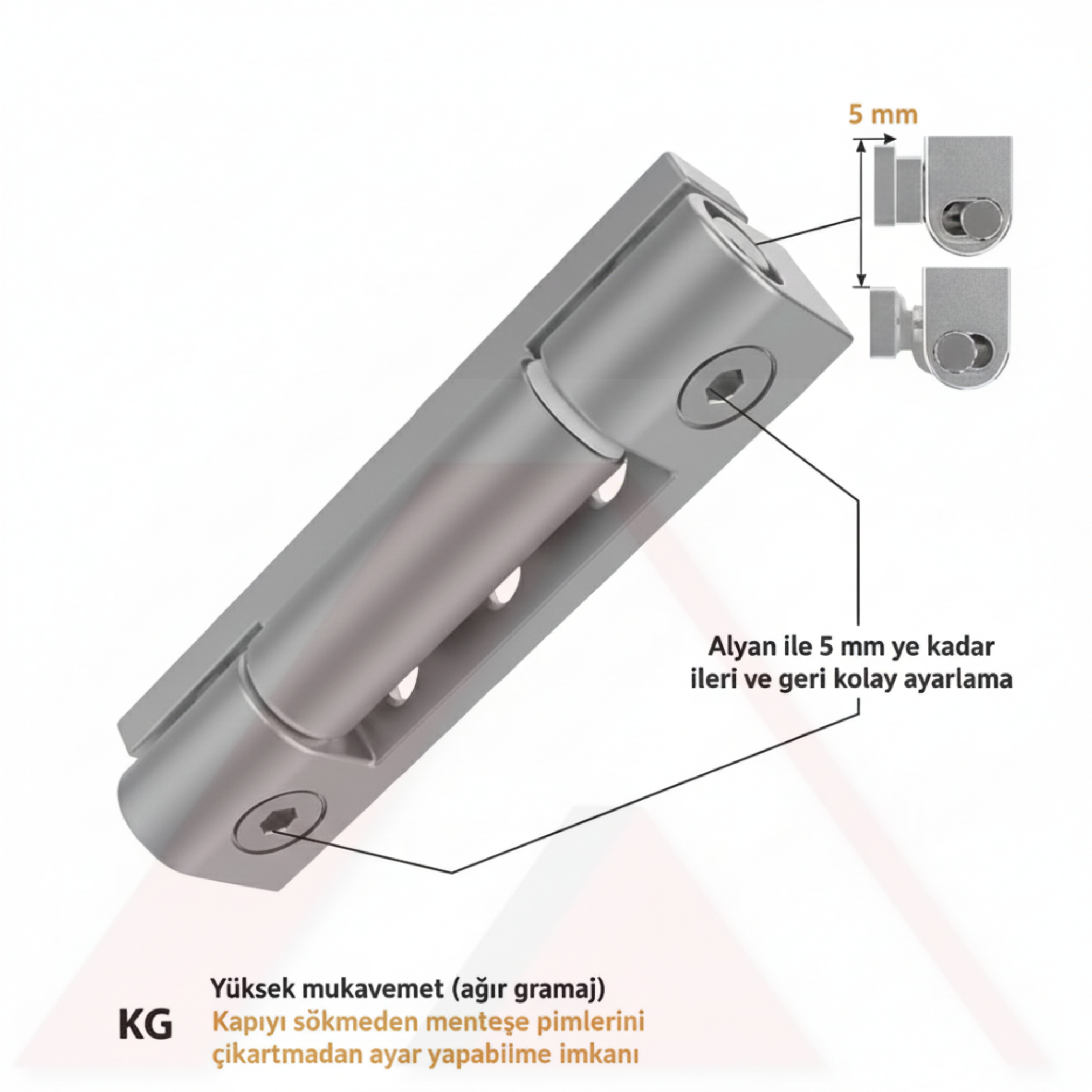 AYARLI KAPI MENTEŞE 100 mm ZAMAK