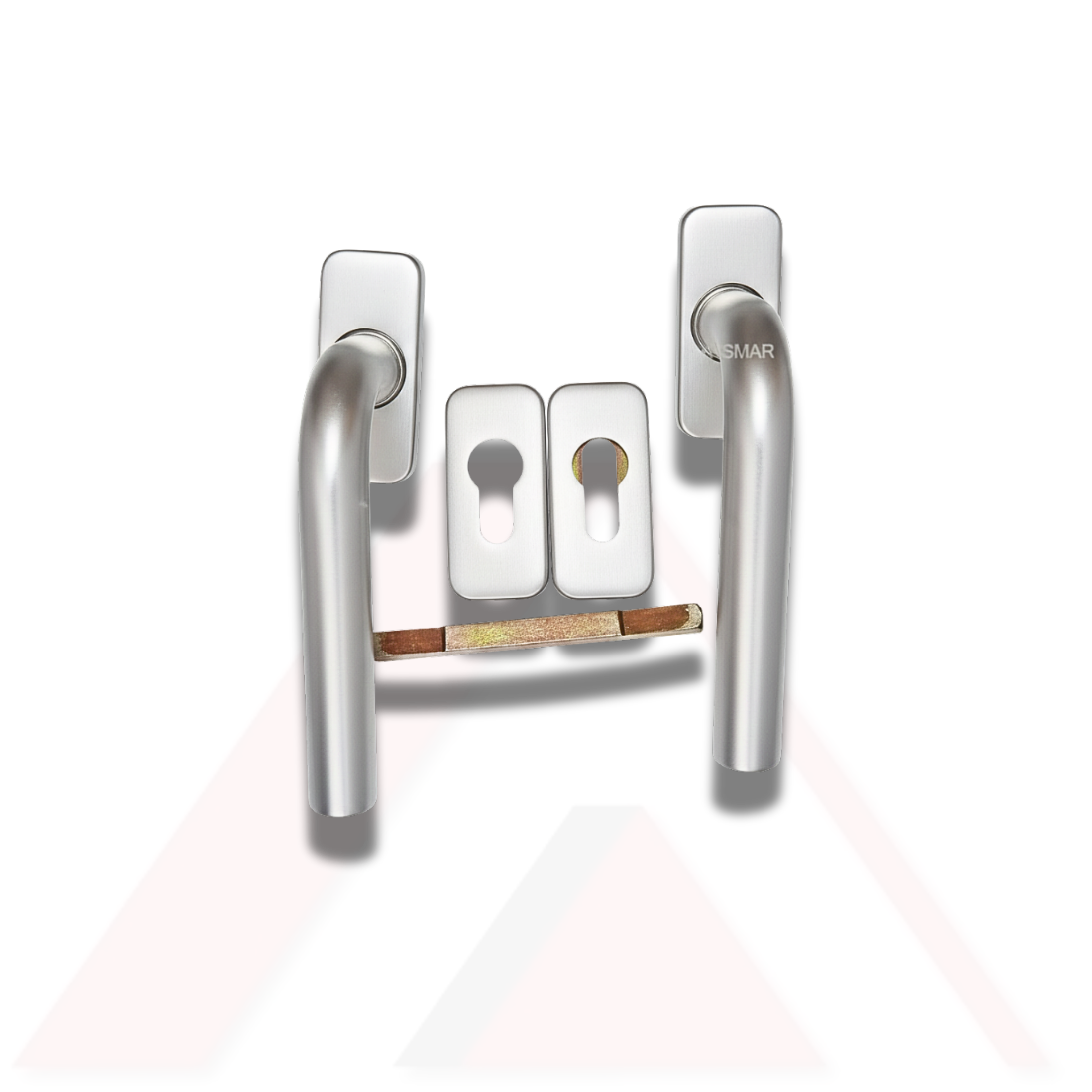 BKS ALUMİNYUM ELOKSAL ROZETLİ KAPI KOLU 