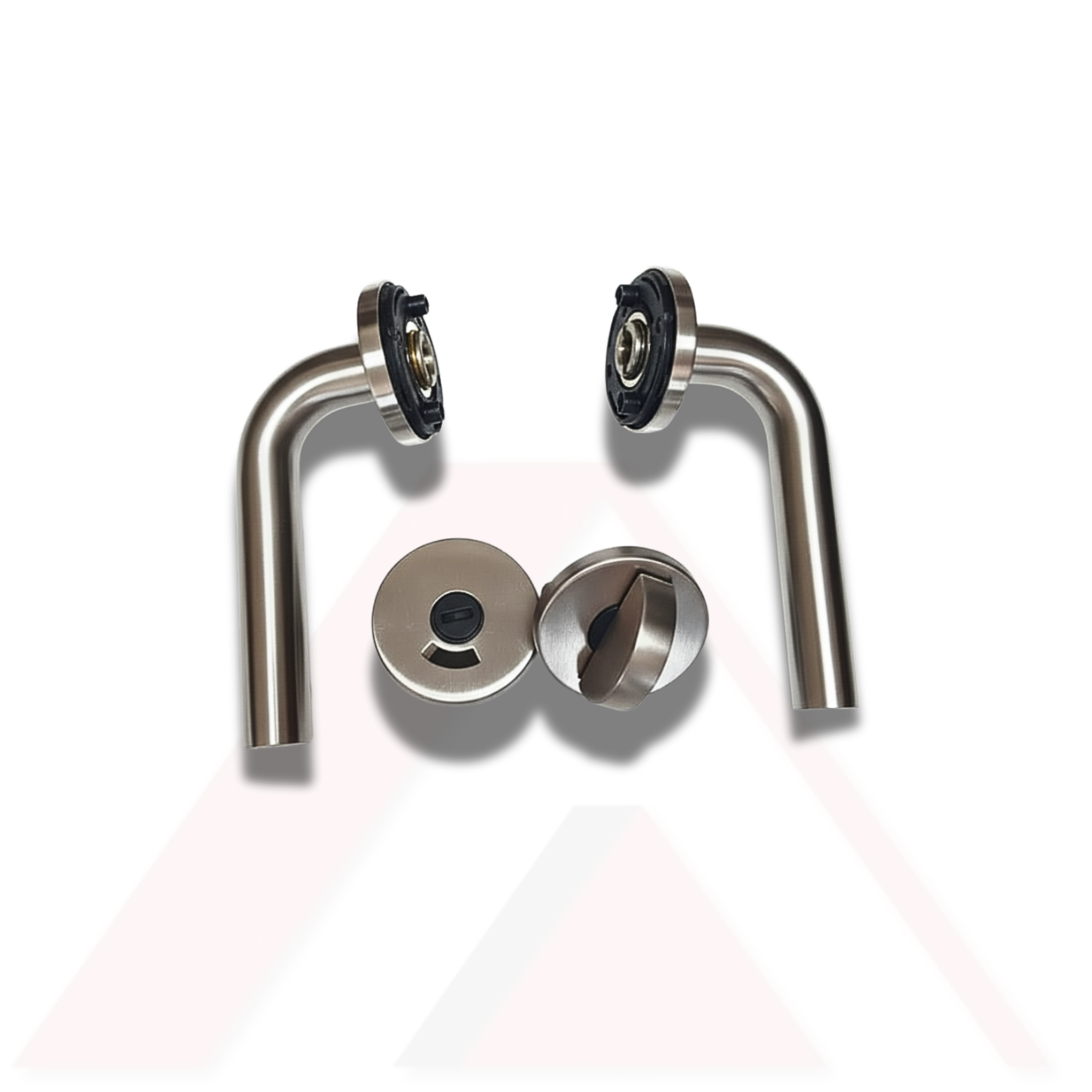 BKS PASLANMAZ WC YUVARLAK ROZETLİ KAPI KOLU 8 mm NIRO MATT