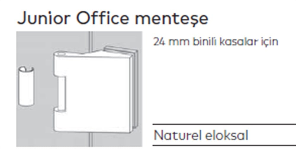 CAM KAPI 24 mm miniye MENTEŞE DORMA JUNIOR 