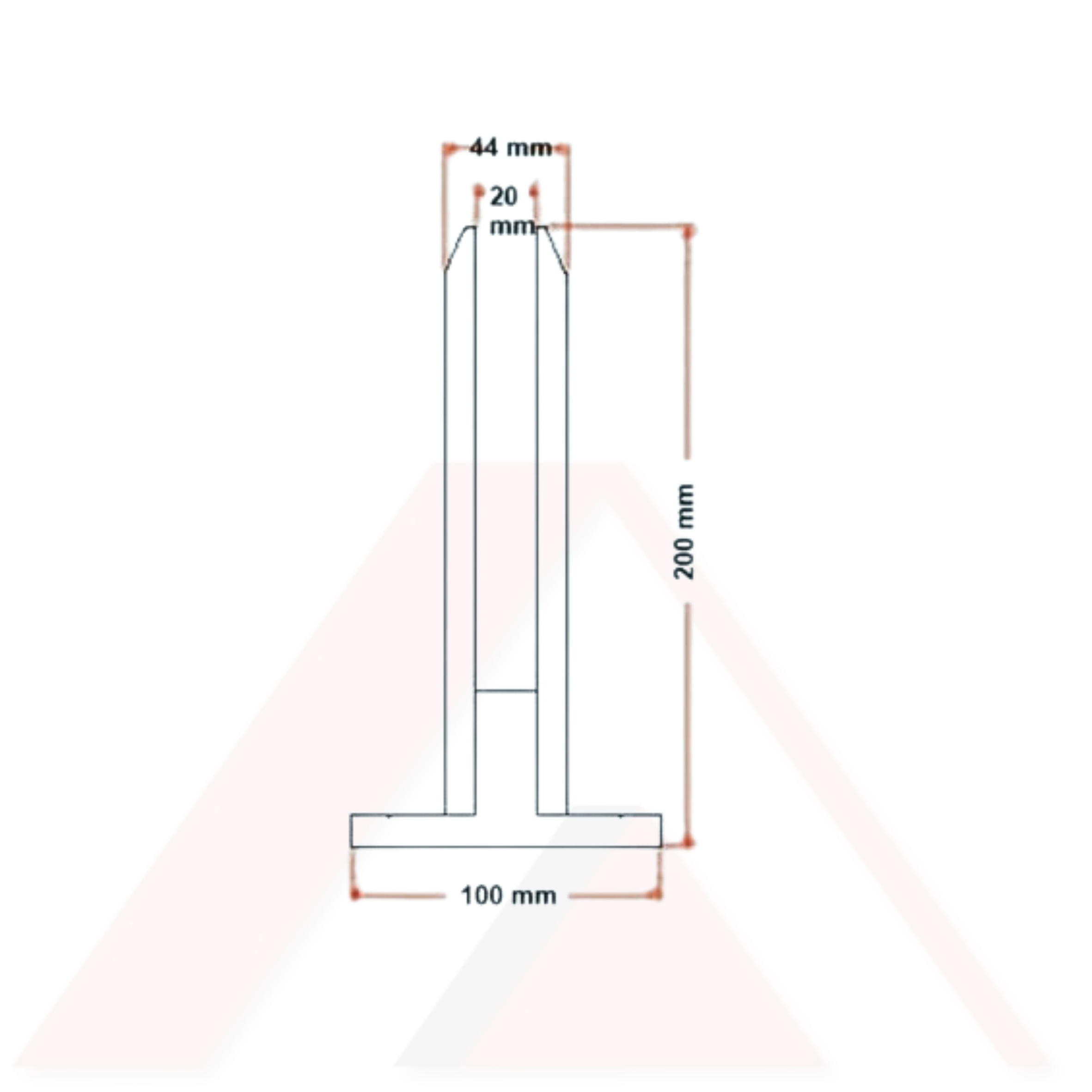 CAM TAŞIYICI AYAK 20 cm
