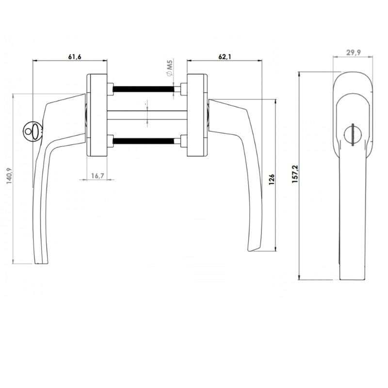 ÇİFT TARAFLI KOL ROZETLİ BİR TARAFI ANAHTARLI MİLANO