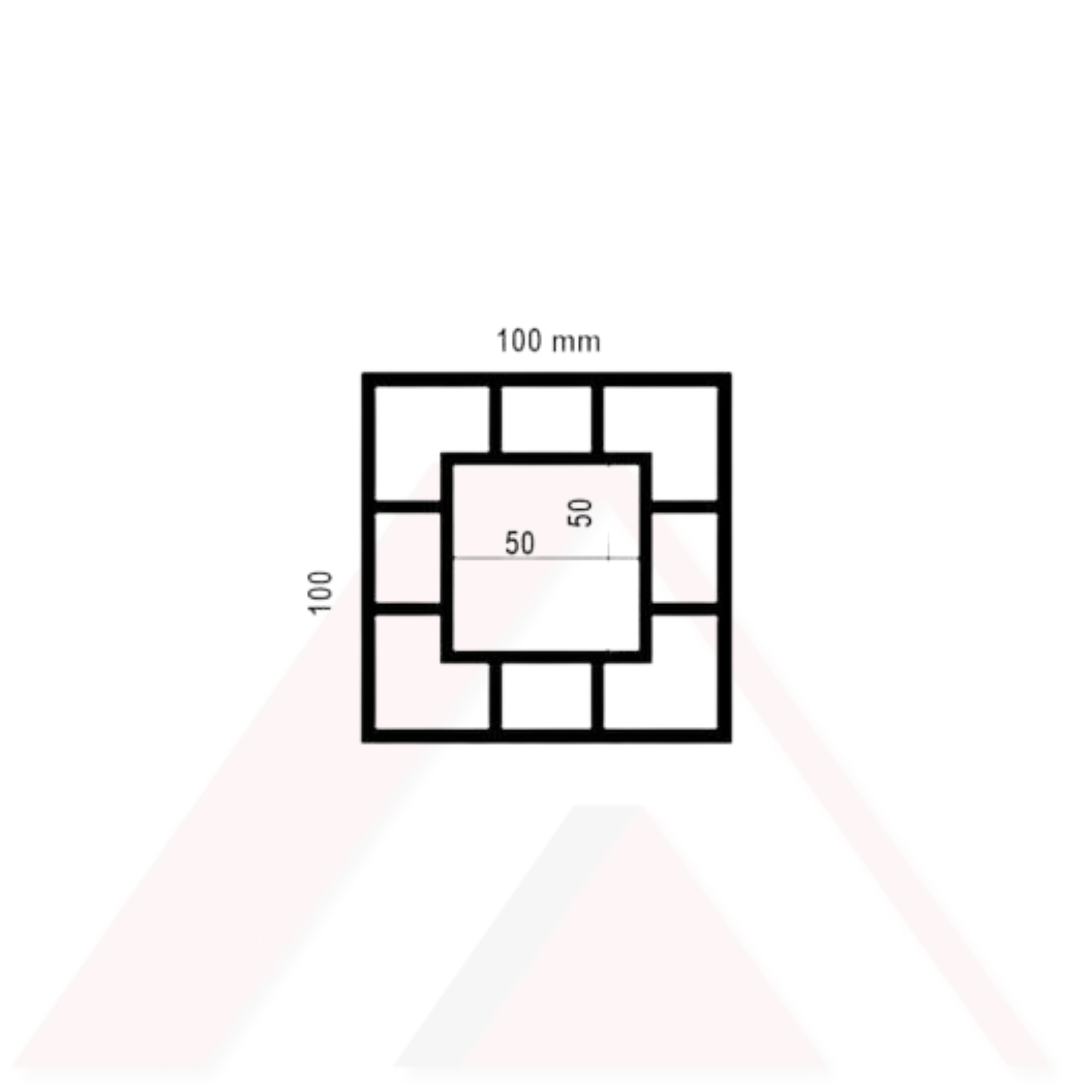 ÇİT DİREK PROFİLİ PVC 100X100 mm