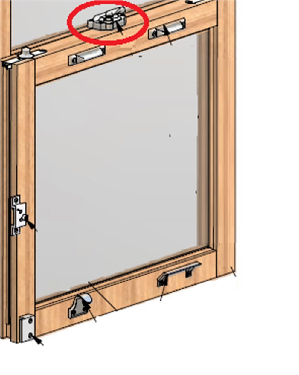 GİYOTİN KANAT EMNİYET KİLİDİ KAHVE