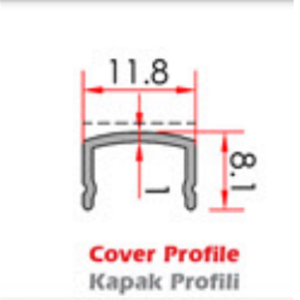 KALDIRSÜR SİNEKLİK RAY KAPAK PROFİLİ