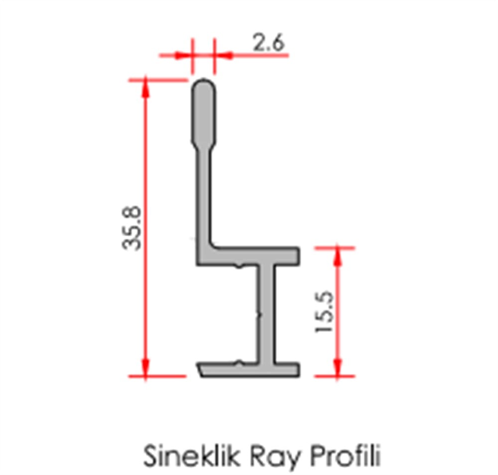 KALDIRSÜR SİNEKLİK RAY PROFİLİ