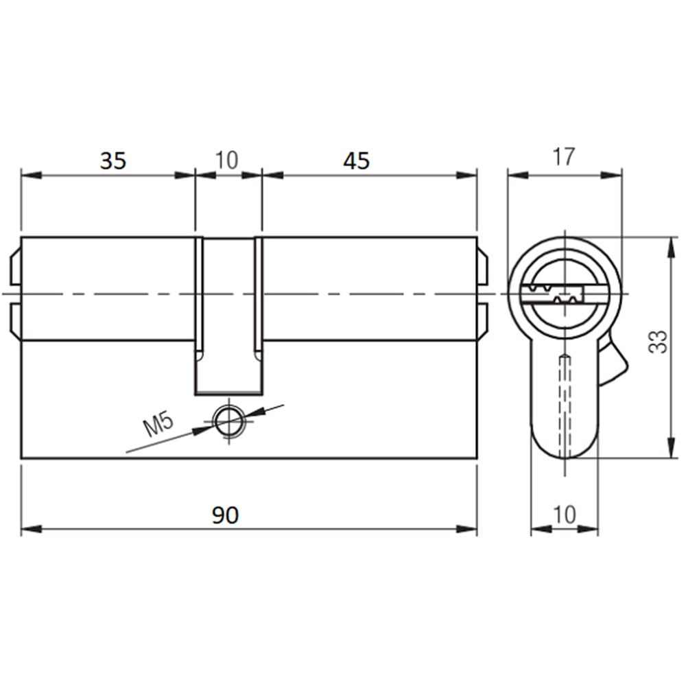 KALE EMNİYET KARTLI BİLYALI BAREL - ÇELİK KAPI GÖBEĞİ  164BNE 