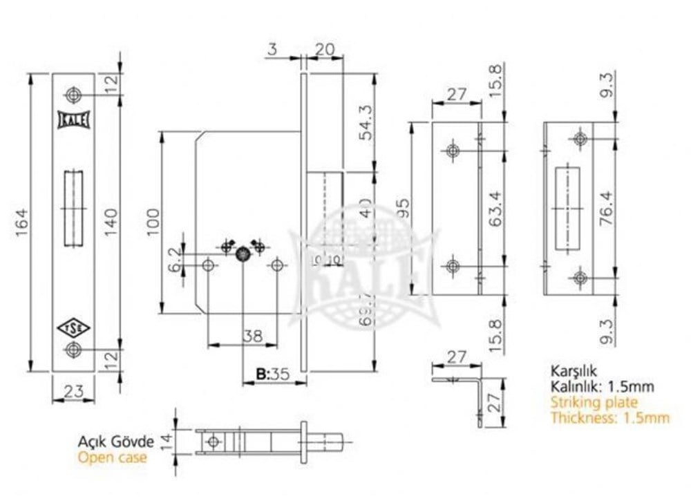 KALE FİAM 157F EMNİYET KİLİDİ